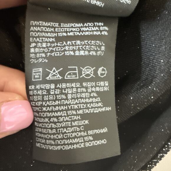 H&M Divided Women’s 0 Sexy Party Metallic Sparkle Bodycon Mini Dress Occasion - Picture 12 of 13